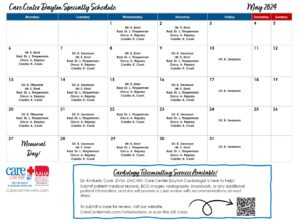 Specialty Calendar - Dayton_May