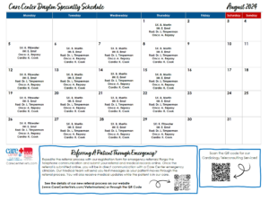 Specialty Calendar - Dayton_August