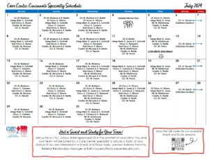 Specialty Calendar - Cincinnati_July