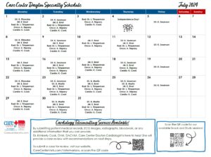 Specialty Calendar - Dayton_July