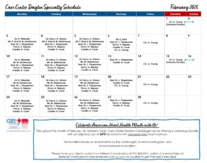 Specialty Calendar - Dayton_February